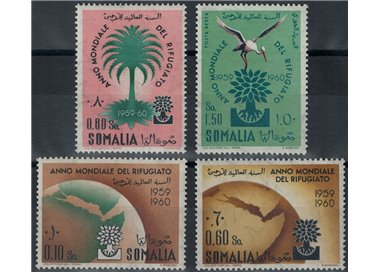 SOMALIA AFIS 1960 Anno Mondiale del Rifugiato 4v MNH**