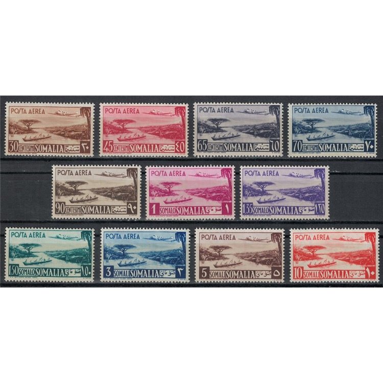 SOMALIA AFIS 1950 Pictorial Series (airmail) 11v MNH**
