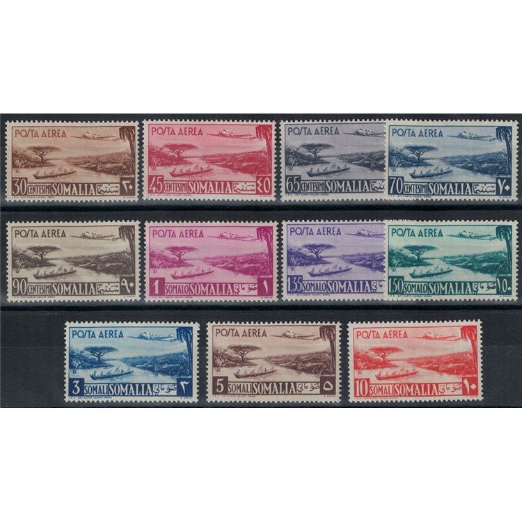 SOMALIA AFIS 1950 Pictorial Series (airmail) 11v MH*