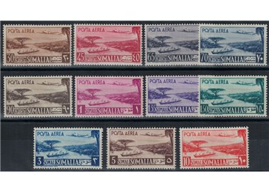 SOMALIA AFIS 1950 Serie Pittorica (posta aerea) 11v MH*