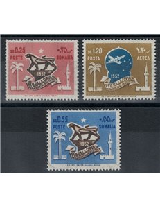 SOMALIA AFIS 1952 1ª Fiera della Somalia 3v MH*