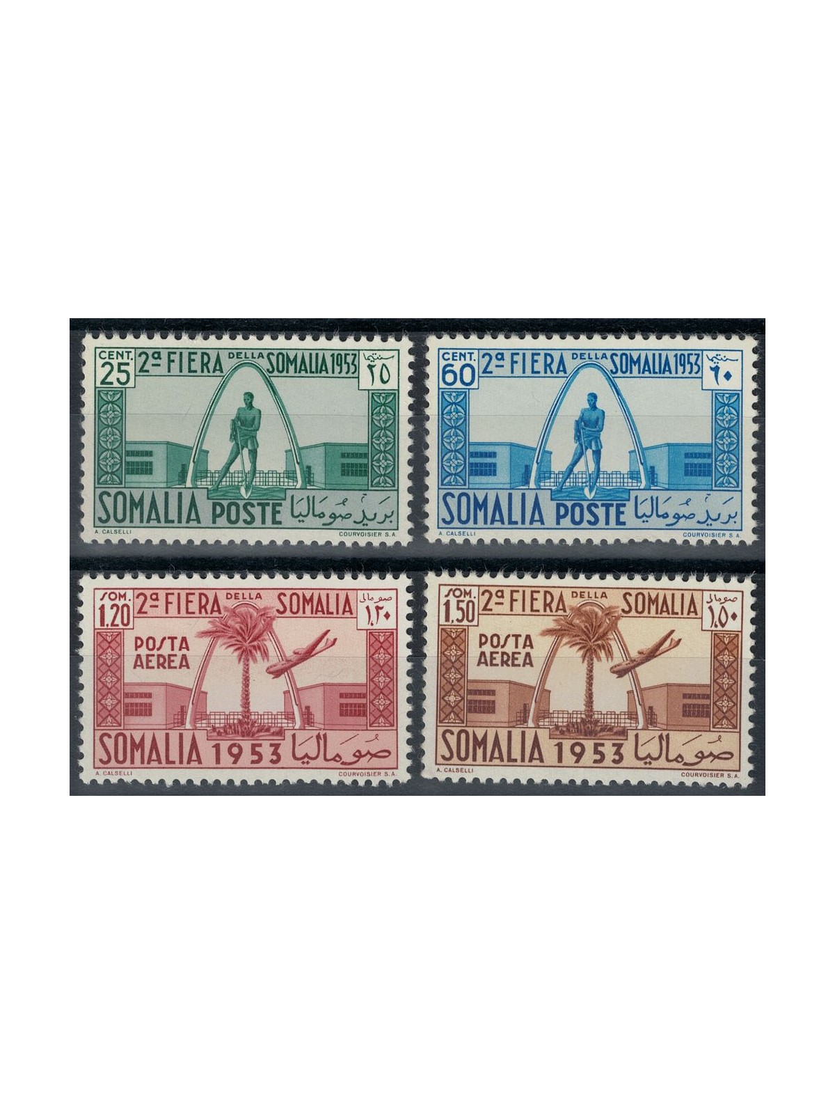 SOMALIA AFIS 1953 2ª Fiera della Somalia 4v MH*