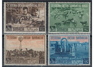 SOMALIA AFIS 1955 3ª Fiera della Somalia 4v MH*