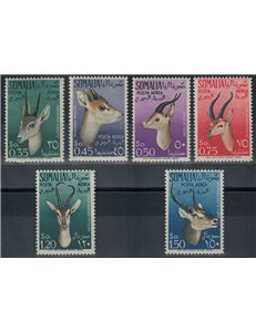SOMALIA AFIS 1955 Posta aerea, animali 6v MH*