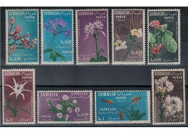 SOMALIA AFIS 1955 Ordinary series, flowers 9v MH*
