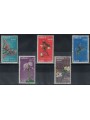SOMALIA AFIS 1956 Fiori, valori complementari 5v MH*