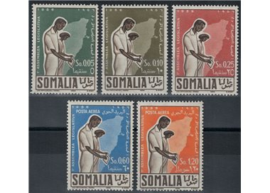 SOMALIA AFIS 1956 First Somali Legislative Assembly 5v MH*