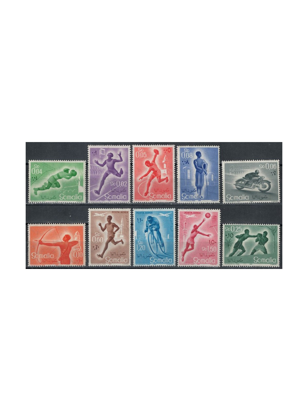 SOMALIA AFIS 1958 Sport 10v MH*