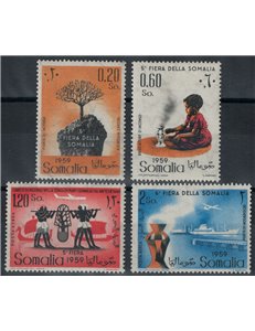 SOMALIA AFIS 1959 5ª Fiera della Somalia 4v MH*