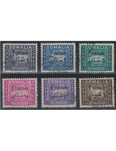 SOMALIA AFIS 1950 Segnatasse 6v us