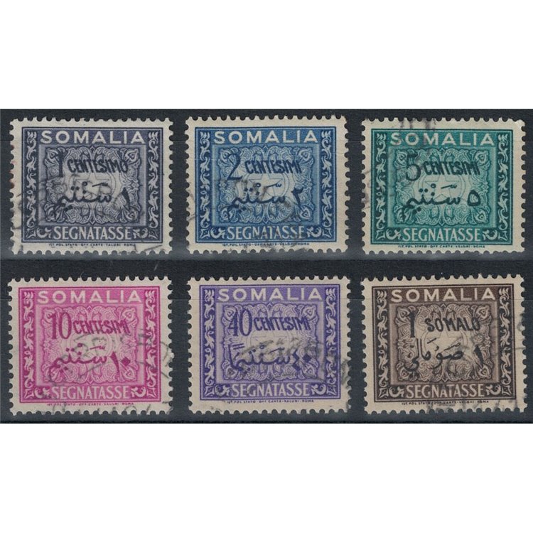SOMALIA AFIS 1950 Postage due 6v us