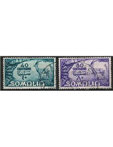 SOMALIA AFIS 1950 Serie Pittorica, espressi 2v us