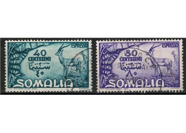 SOMALIA AFIS 1950 Serie Pittorica, espressi 2v us