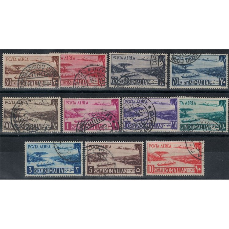 SOMALIA AFIS 1950 Serie Pittorica (posta aerea) 11v us
