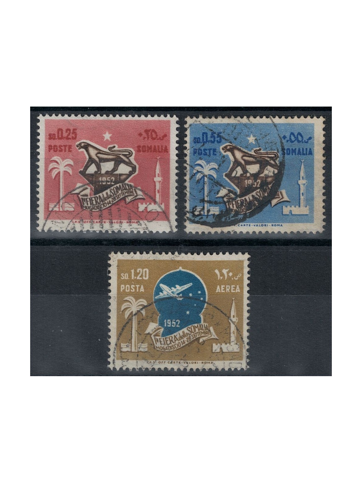 SOMALIA AFIS 1952 1st Somali Fair 3v us