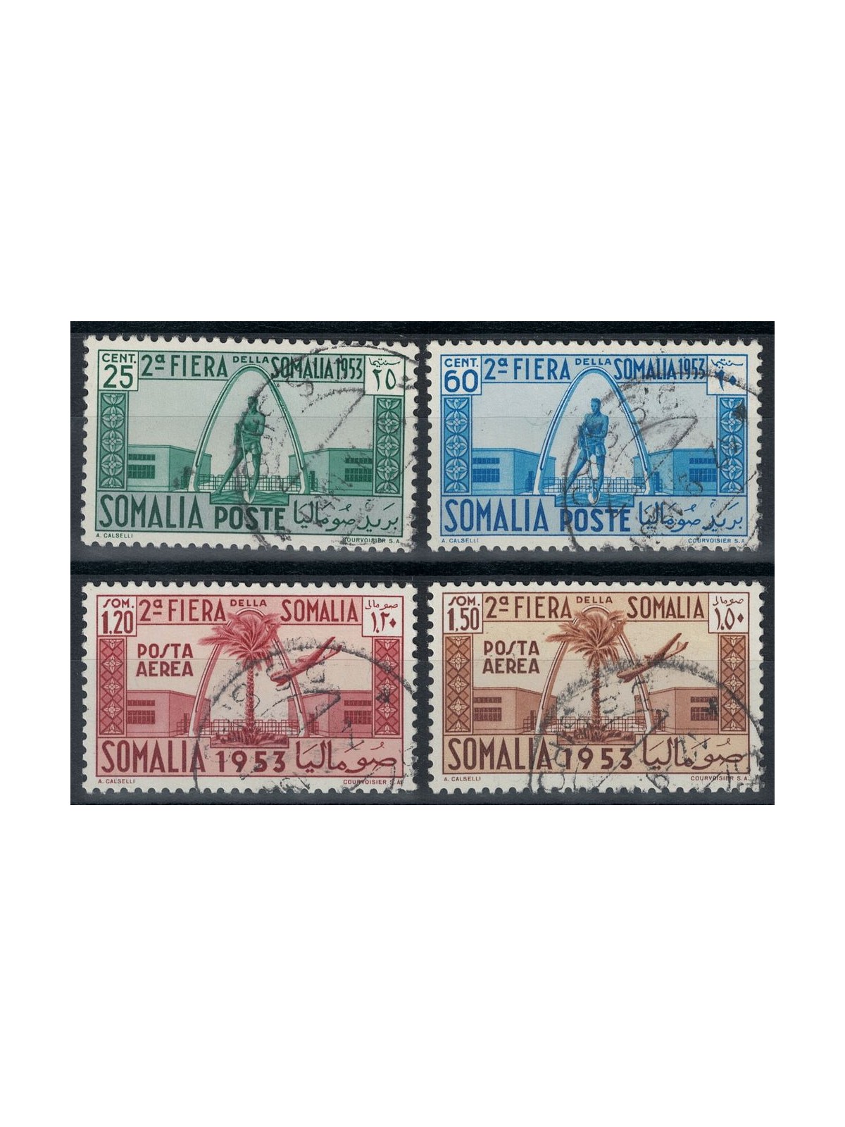 SOMALIA AFIS 1953 2ª Fiera della Somalia 4v us
