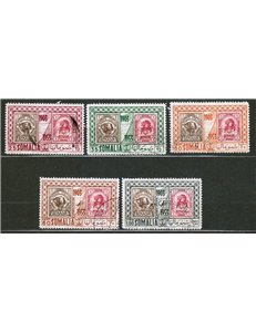 SOMALIA AFIS 1953 Cinquantenario dei francobolli di Somalia 5v us