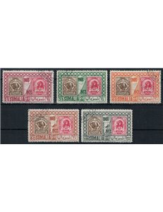 SOMALIA AFIS 1953 Cinquantenario dei francobolli di Somalia 5v us