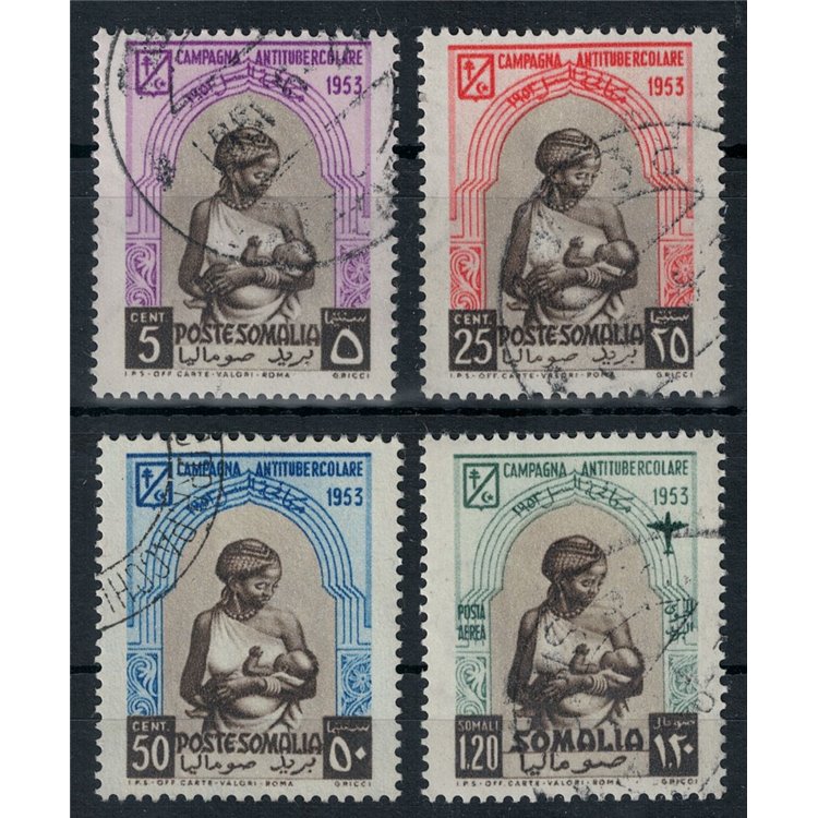SOMALIA AFIS 1953 First Anti-Tuberculosis Campaign 4v us