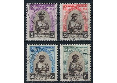 SOMALIA AFIS 1953 Prima campagna Antitubercolare 4v us