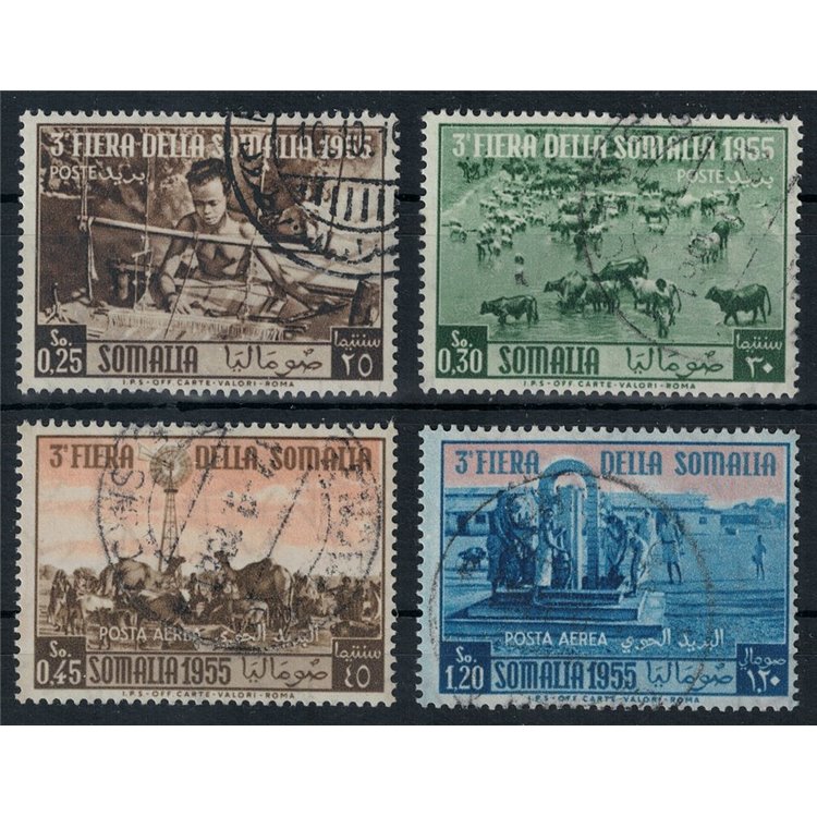 SOMALIA AFIS 1955 3rd Somali Fair 4v us