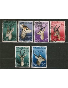 SOMALIA AFIS 1955 Posta aerea, animali 6v us