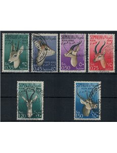 SOMALIA AFIS 1955 Posta aerea, animali 6v us