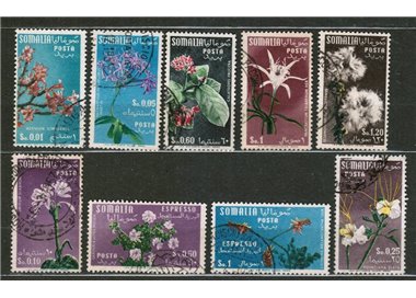 SOMALIA AFIS 1955 Ordinary series, flowers 9v us
