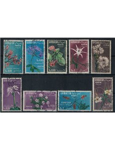 SOMALIA AFIS 1955 Serie ordinaria, fiori 9v us