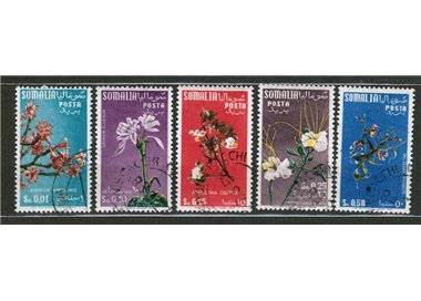 SOMALIA AFIS 1956 Flowers, complementary values 5v us