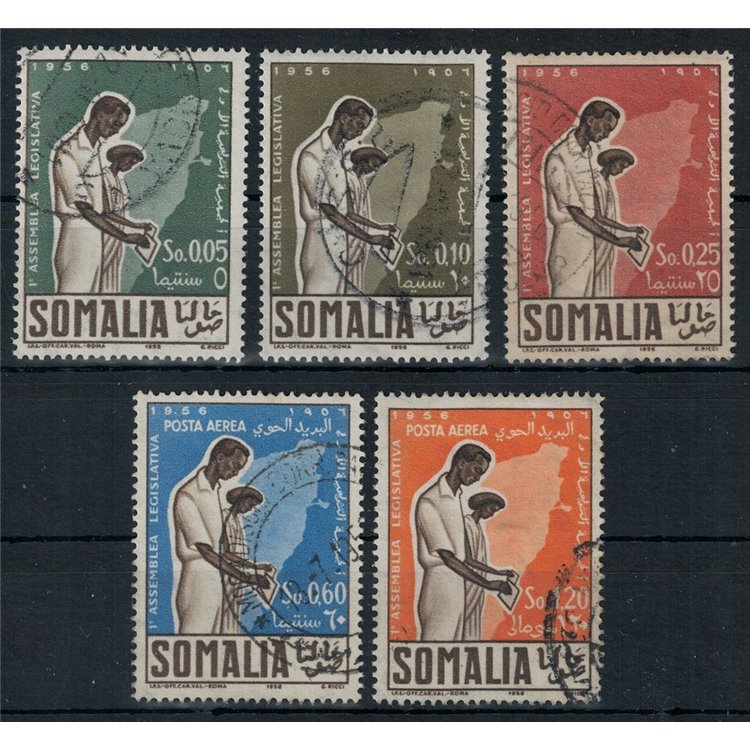 SOMALIA AFIS 1956 Prima Assemblea Legislativa Somala 5v us