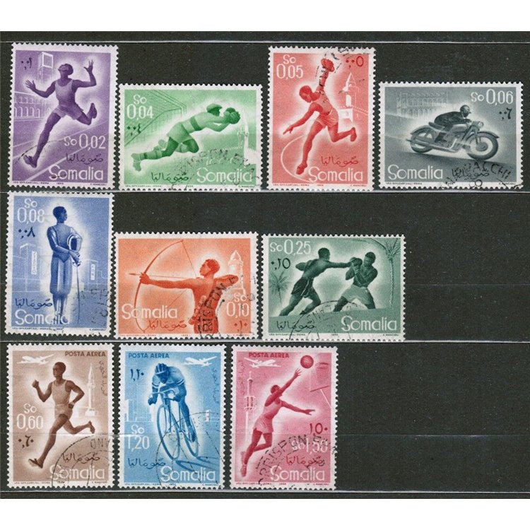 SOMALIA AFIS 1958 Sport 10v us