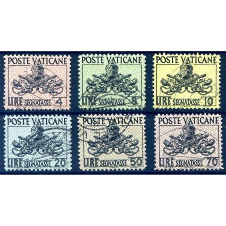 VATICANO 1954 Segnatasse 6v us