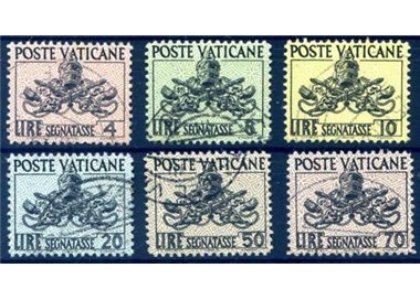 VATICANO 1954 Segnatasse 6v us