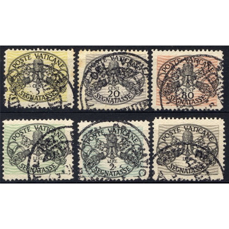 VATICAN 1946 Postage Due (white paper) 6v us