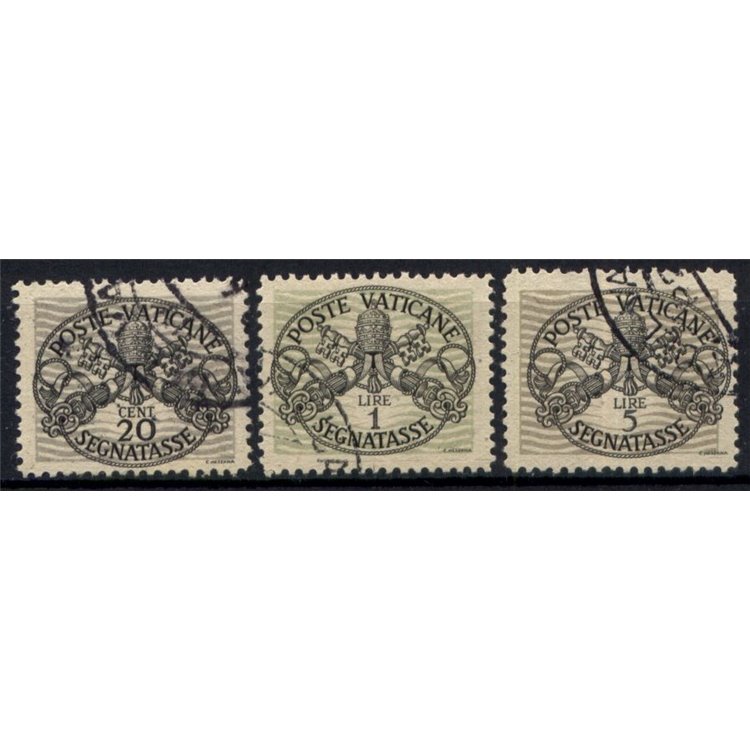 VATICANO 1946 Segnatasse (carta grigia) 3v us