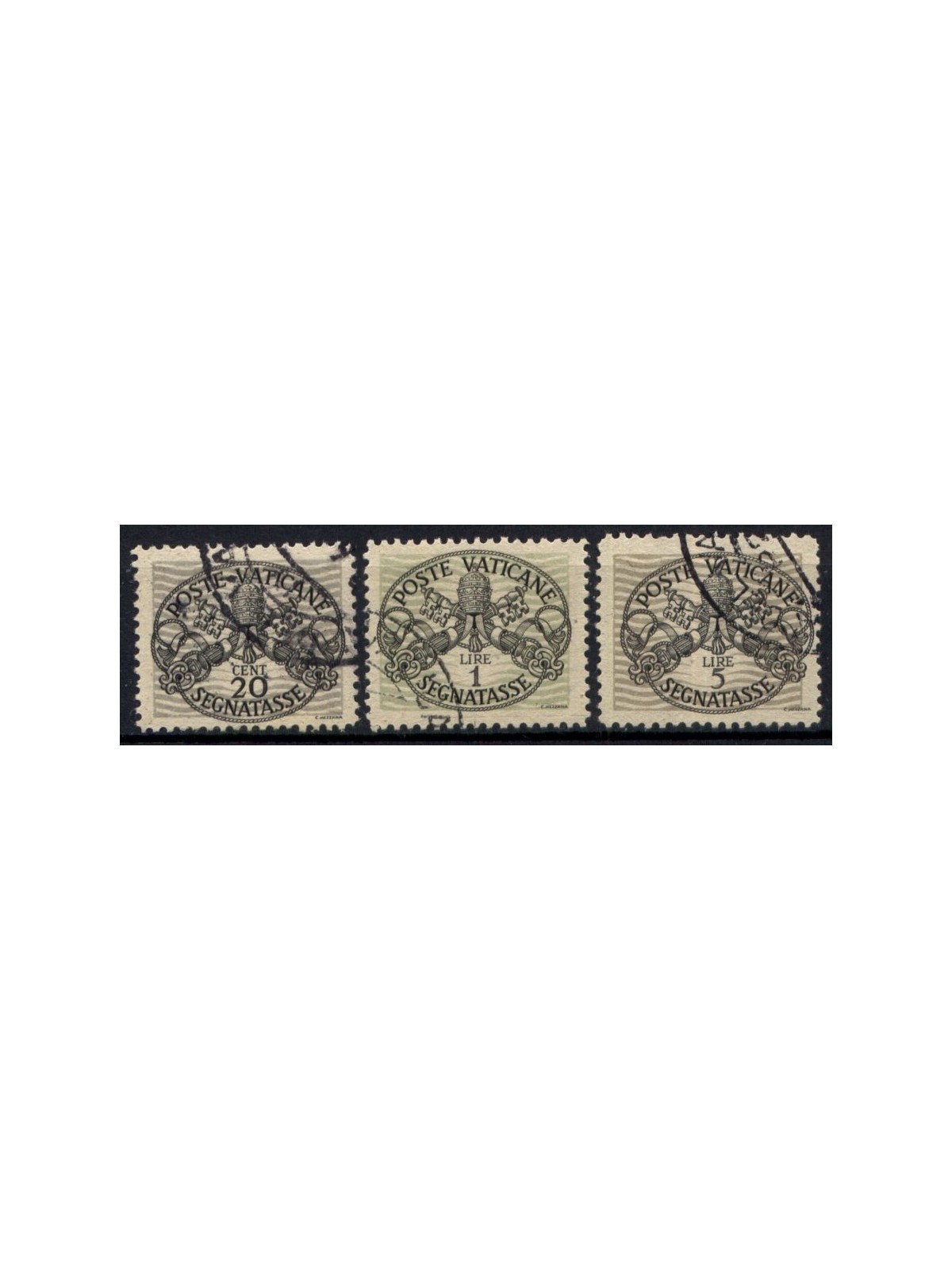 VATICAN 1946 Postage due (grey paper) 3v us