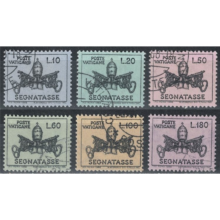 VATICAN 1968 Postage Due 6v us