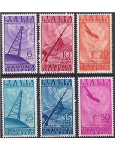 ITALIA 1947 Radio (posta aerea) 6v MH*