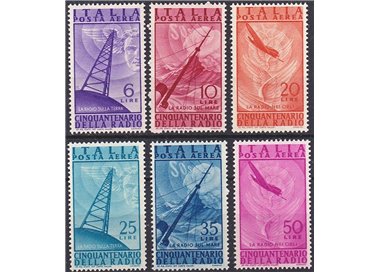 ITALIA 1947 Radio (posta aerea) 6v MH*