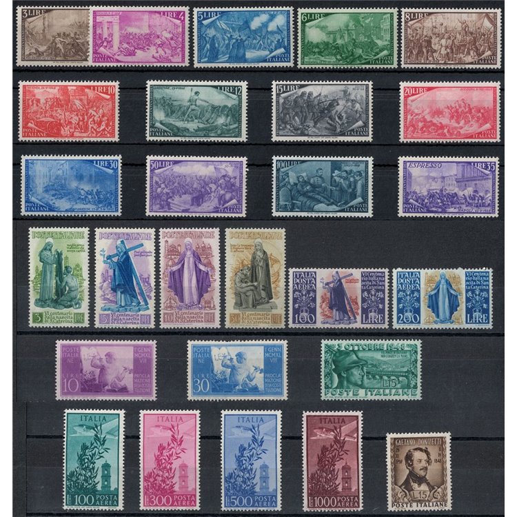 ITALY 1948 Complete Year 27v MH*
