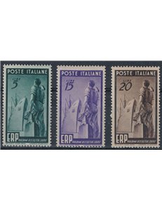 ITALY 1949 ERP, European Reconstruction Programme 3v MH*