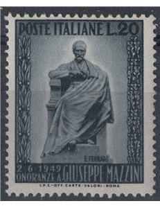 ITALIA 1949 Giuseppe Mazzini MH*