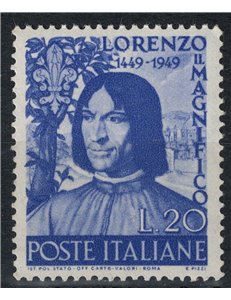 ITALY 1949 Lorenzo the Magnificent MH*