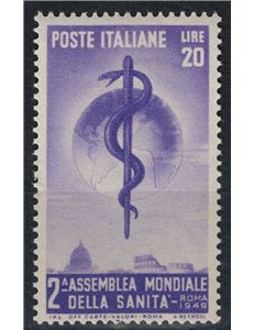 ITALIA 1949 Organizzazione della Sanità MH*