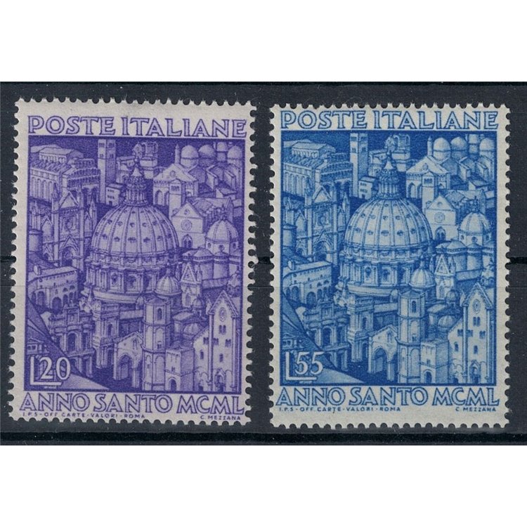 ITALIA 1950 Anno Santo 2v MH*