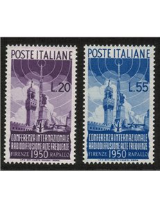 ITALIA 1950 Radiodiffusione 2v MH*