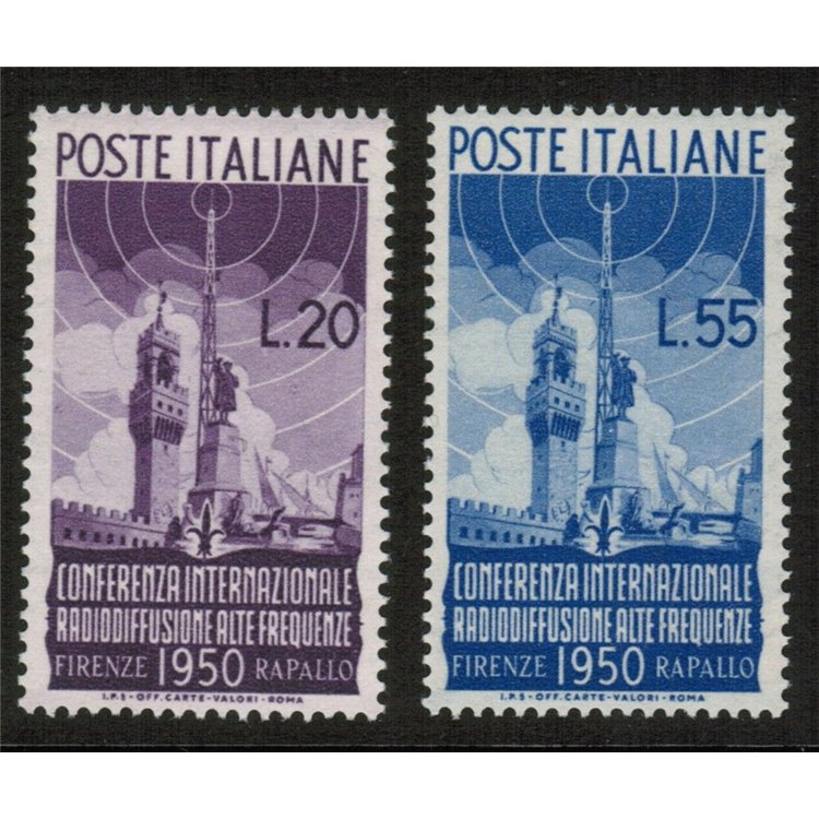 ITALY 1950 Radio Broadcast 2v MH*
