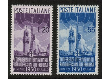 ITALY 1950 Radio Broadcast 2v MH*