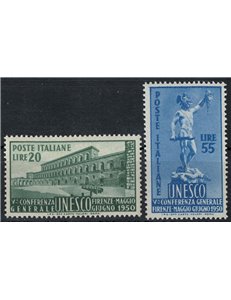 ITALY 1950 Unesco Conference 2v MH*